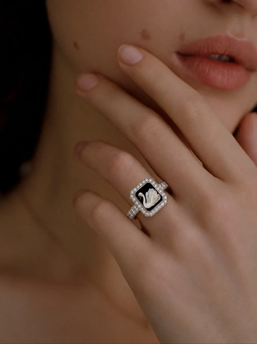 A swan in miniature
