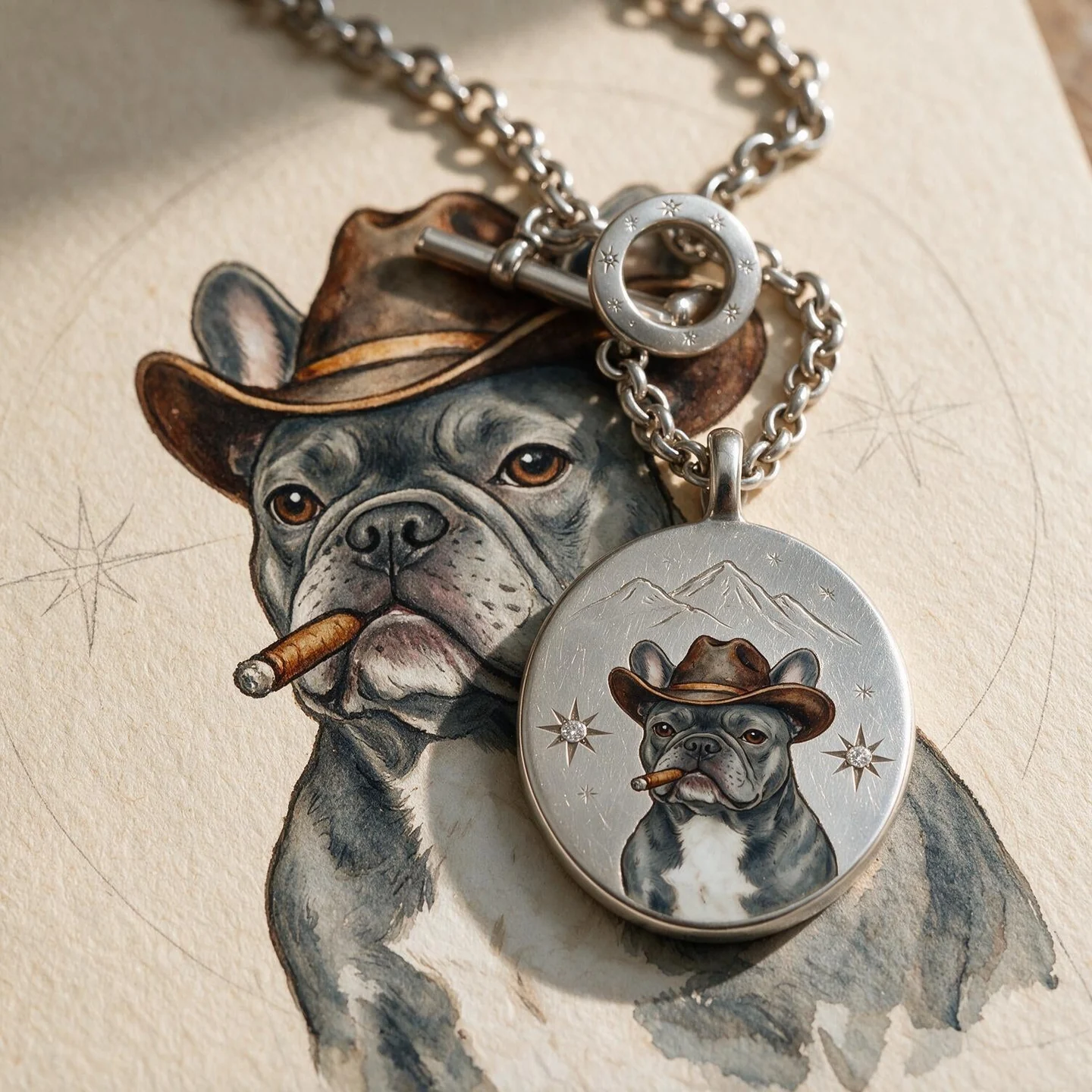 From drawing to enamel