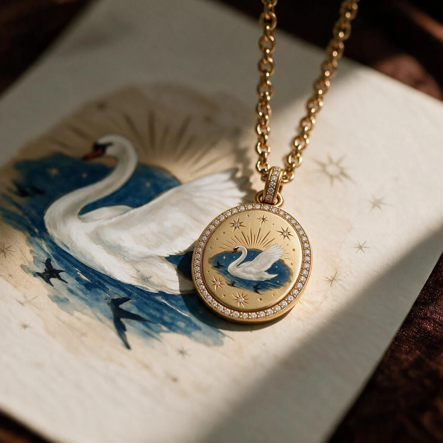 A swan, from paper to pendant